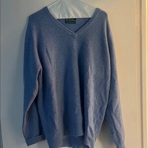 Men's Light Blue V-Neck Sweater